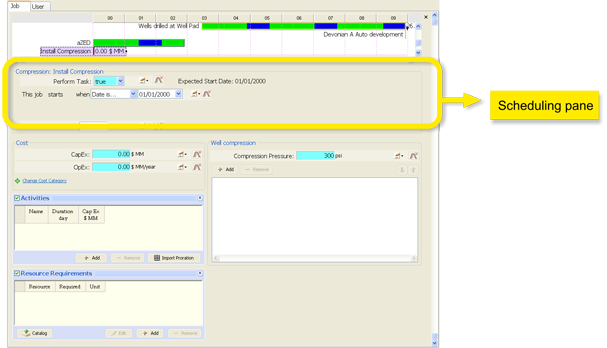 Scheduling pane